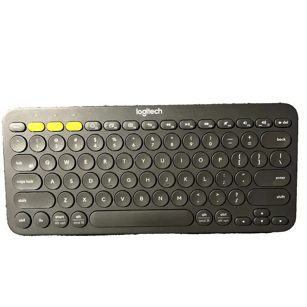 Logitech K380 Pebble Multi‑Device Bluetooth Keyboard Dark Grey Slim Wireless